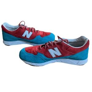 New Balance CM496CP Men's Sneakers Size 10.5 Red Blue Suede Retro Running Shoes
